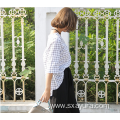 2020 autumn black and white plaid shirt women